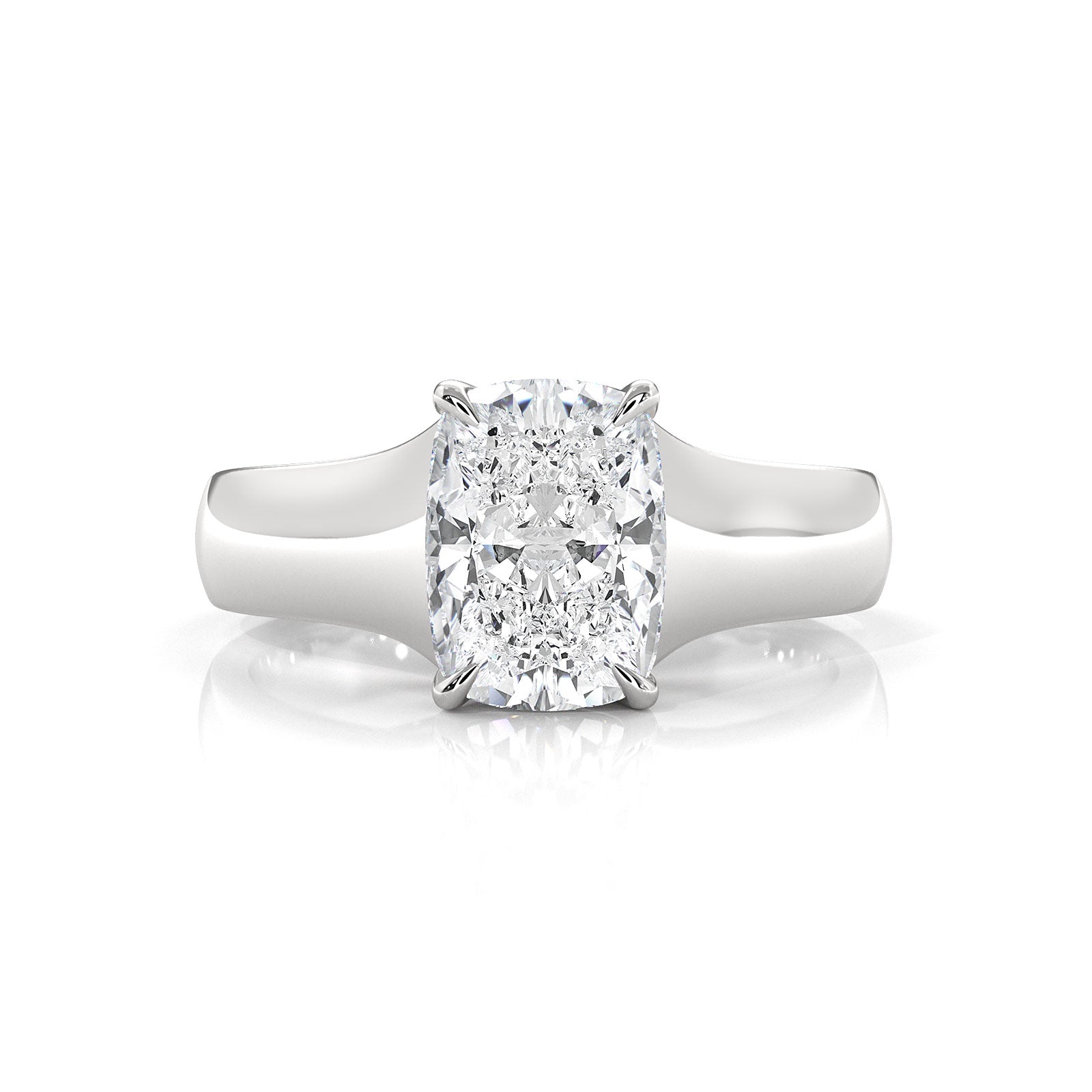 5g Trellis Solitaire Lab Grown Diamond IGI Certified Engagement 5.5mm Ring 1.00 Ctw.